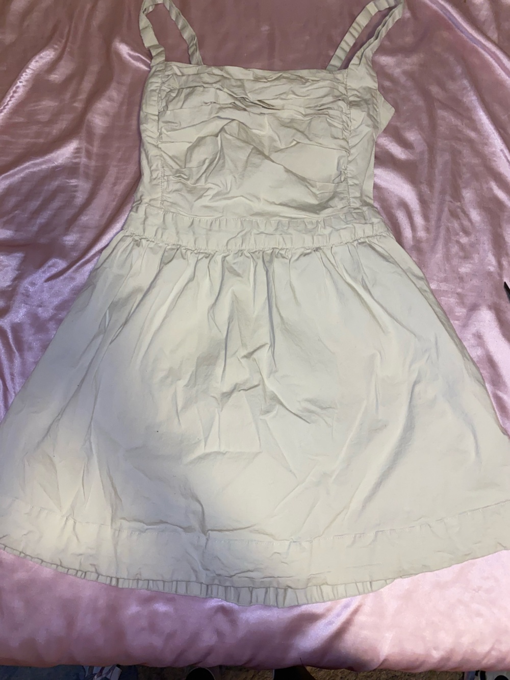Free People Cream Sleeveless backless Free People Sundress